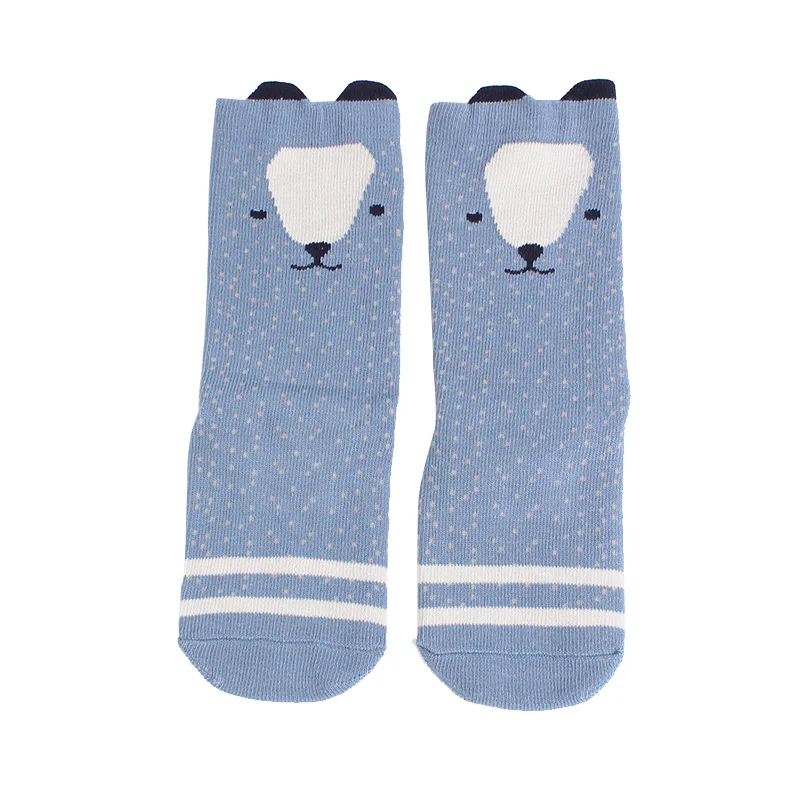 4 Pairs Cartoon Alpaca Kids Socks Animal Infant Cotton Socks Spring Autumn Baby Girls Boys Floor Socks Comfort Children Clothing (24)
