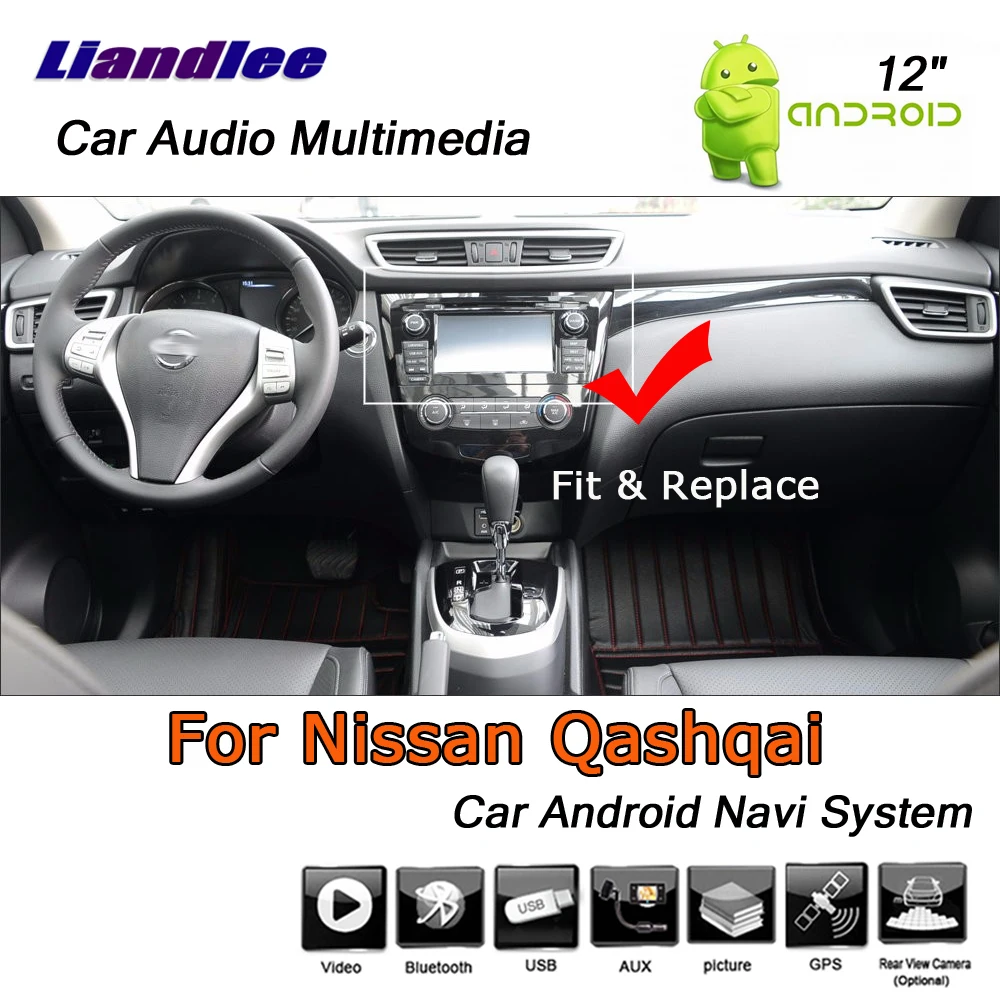 Excellent Liandlee 12" Android For Nissan Qashqai / Rogue 2014~2017 Stereo Car Vertical Screen Video BT GPS Map Navi Navigation System 2