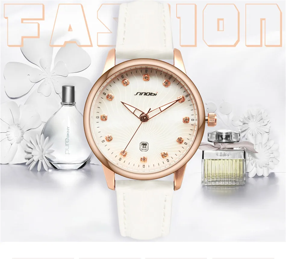 SINOBI простые часы с бриллиантами Женские Кварцевые Часы Дамские Лидирующий бренд Роскошные женские наручные часы женские часы Relogio Feminino