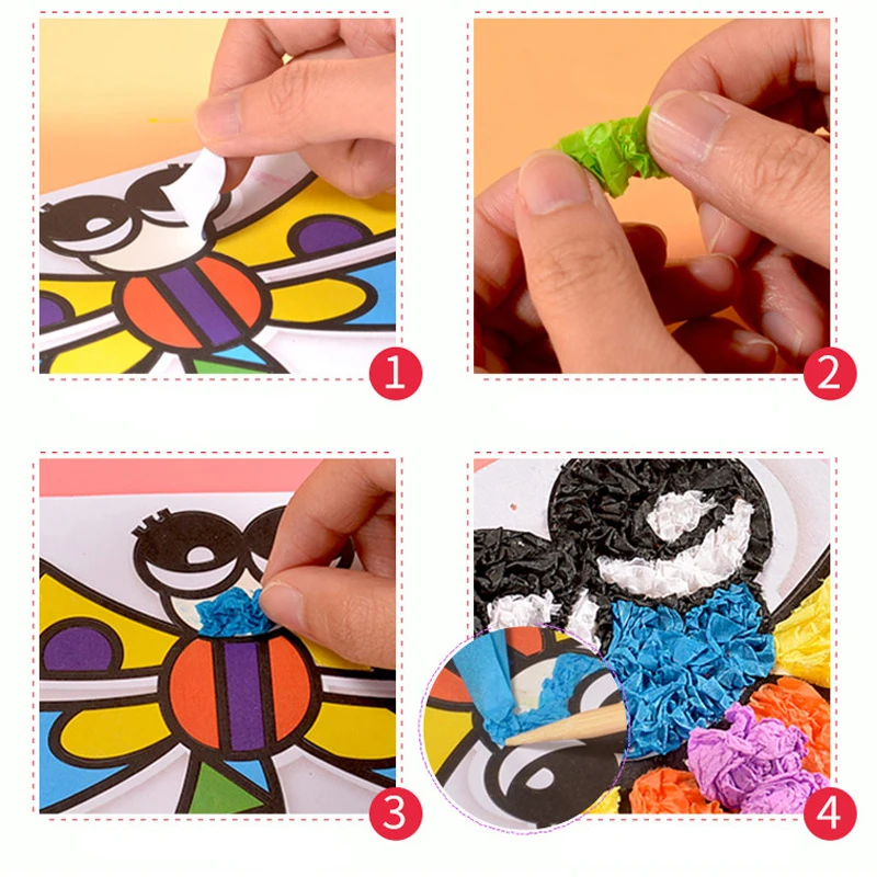 8 Design Diy Crafts Kids Kindergarten Handicraft Material Baby Toys For Children Felt Paper Arts And Craft For Boy Girl 2018 New