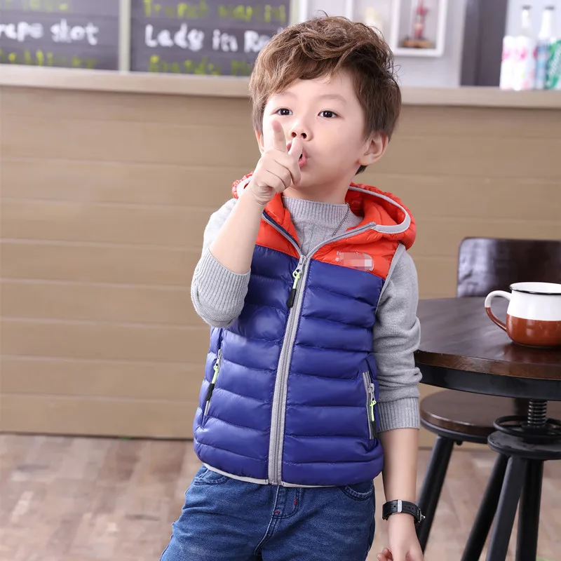 2016 New Baby Boy Vest Kids Duck Down Vest Waistcoat Coat Spring