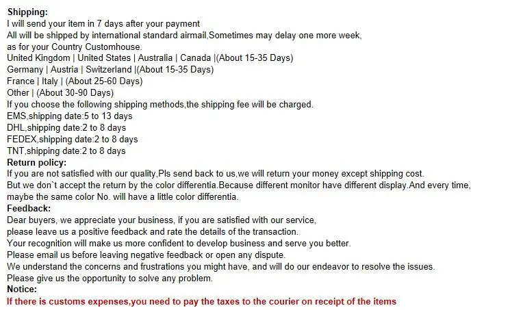 shipping service