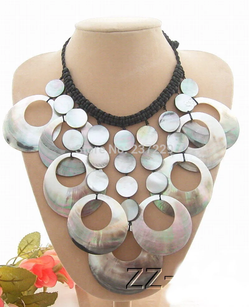 

Wholesale price FREE SHIPPING ## Abalone shell Necklace 18