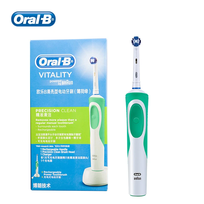 Oral B электрическая зубная щетка Vitality Точная Очистка зубов удаление зубного