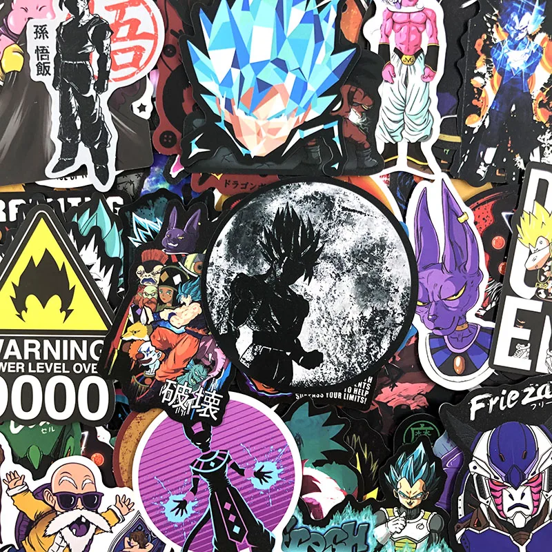 100 шт аниме Dragon Ball наклейка s Супер Saiyan Goku наклейка s Наклейка для сноуборда багажа автомобиля холодильника ноутбука классная наклейка