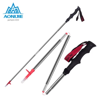

AONIJIE Folding Aluminium Alloy Hiking Climbing Stick Adjustable Canes 3 Sections Handle Trekking Pole Walking Stick