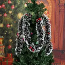 

2M Noel Christmas Garland Bar Tops Ribbon with Bows Tree Ornaments Cane Tinsel Navidad 2018 Christmas Decoration for Home