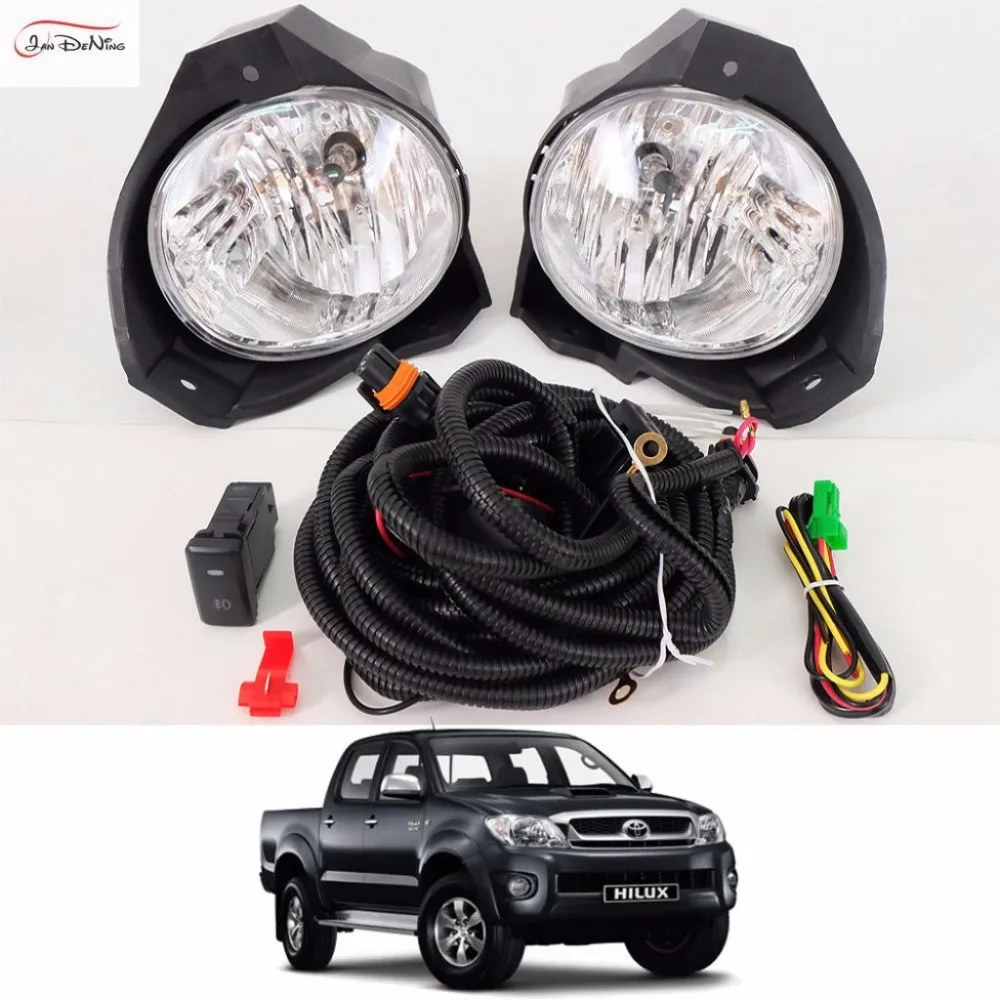 JanDeNing Автомобильные противотуманные фары для TOYOTA HILUX VIGO 2008 2010 прозрачная передняя
