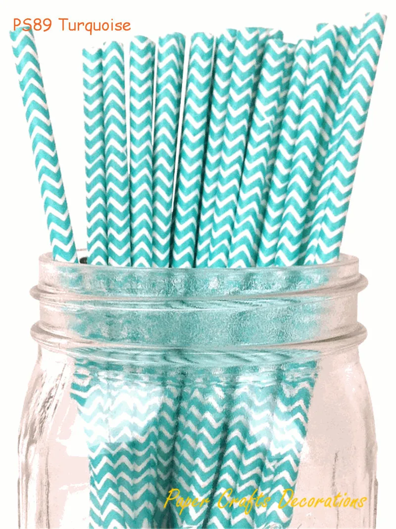8 Inch Satu Pack Pack Of 25 Turquoise Chevron Partai Kertas Sedotan Pernikahan Baby Shower Nikmat Ulang Tahun Liburan Partai Tablewares Partai Pakai Peralatan Makan Aliexpress