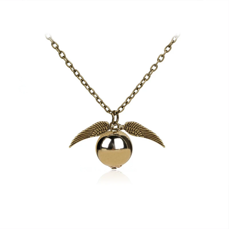 

Harri Series Potter Magic Gifts For Lady Girls Gold Snitch Time-Turner Hogwarts Horcrux Pendant Chain Giratiempo Bijoux Necklace