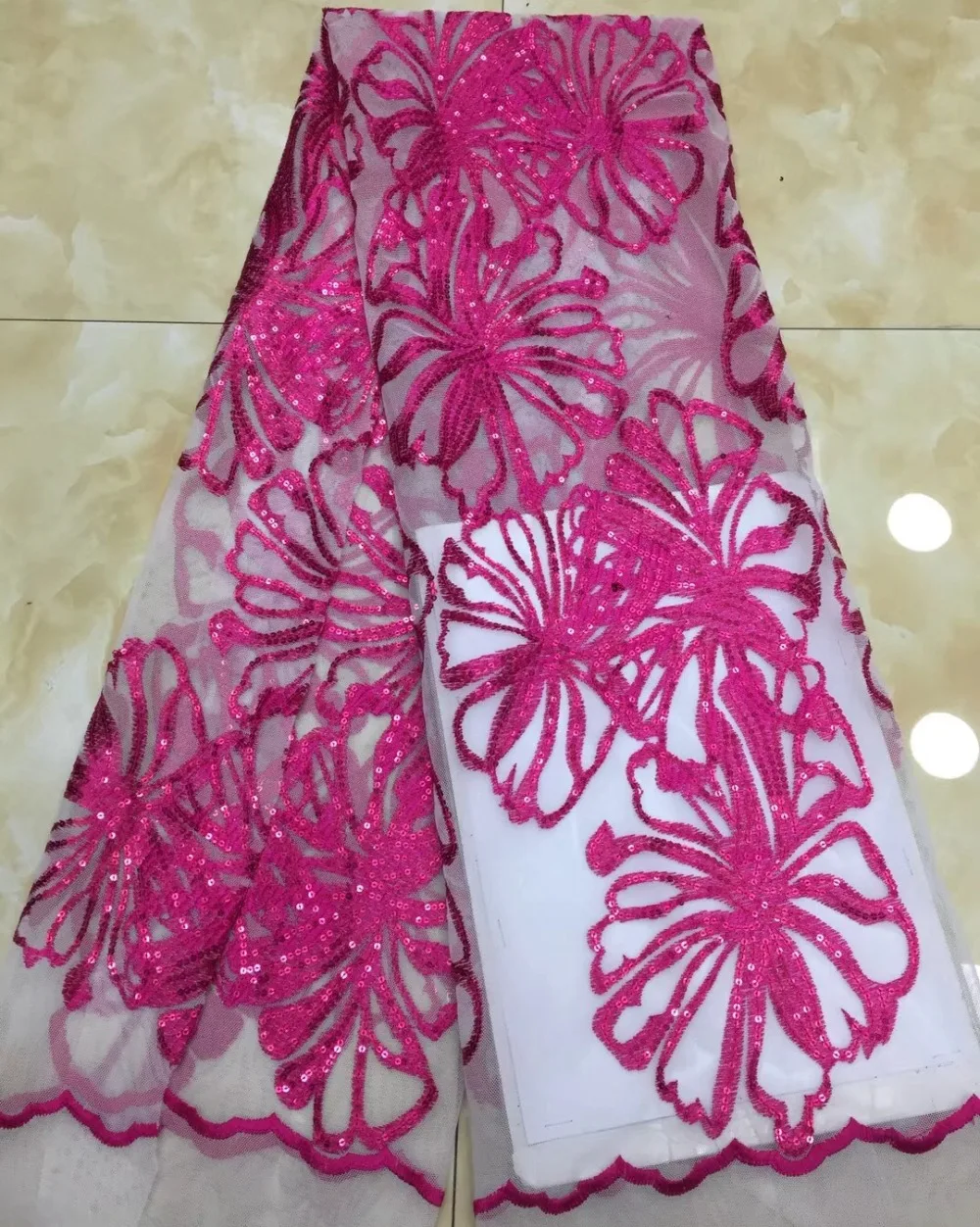 

African Lace Fabric High Quality With Sequins French Net Lace, Floral Appliques Green French Lace Fabric High Quality TS7359