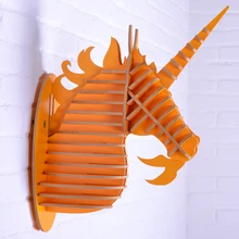 Стены единорог модель деревенский стены шерсть на украшения дома муоны Многоцветный современные книги по искусству 3d деревянные