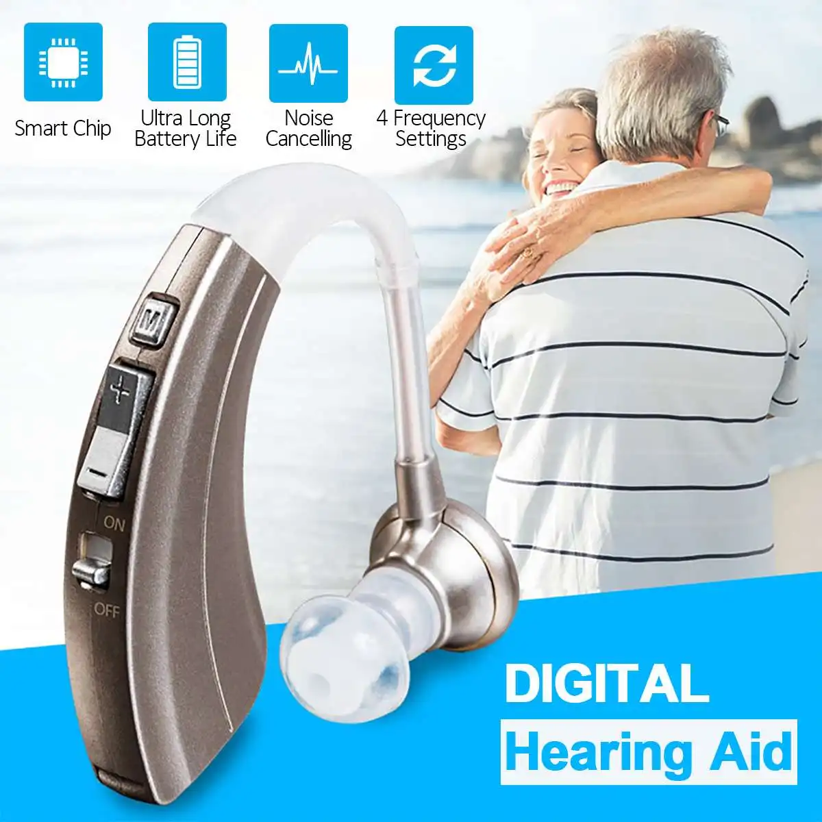 

4 Mode Wireless Hearing Aid Portable Mini Durable Noise Reduction Digital Hearing Aid Ear Aids for the Elderly Sound Amplifiers