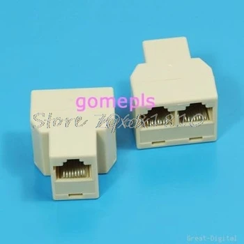 

10Pcs/lot RJ45 Splitter 1to2 Network Ethernet Connecter Adapter Whosale&Dropship