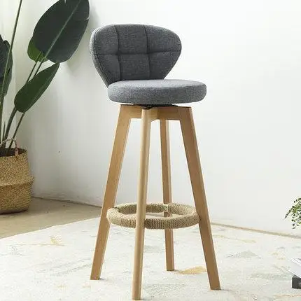 style10 Европейский бамбуковый твердый деревянный Elm барный стул ретро цвет вращающийся барный стул передний Стул высокий стул - Цвет: style10