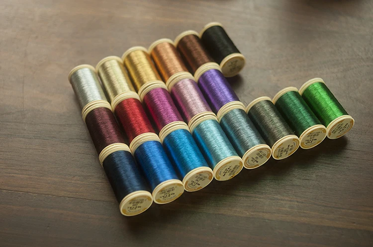 Ограниченная по времени французская вышивка бисером материал металлическая вышивальная линия Sajou Au Chinois 19 цветов металлическая нить