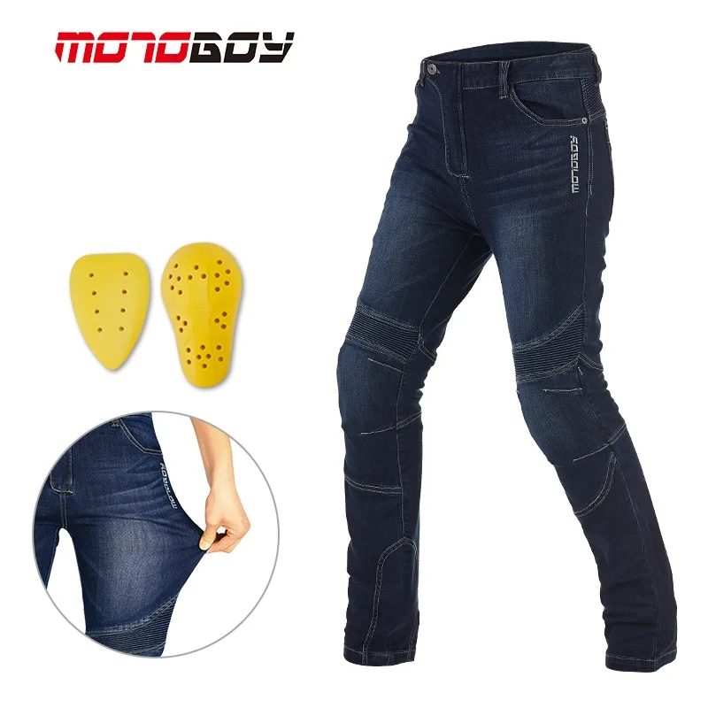 Jeans da Motocicleta dos Homens Engrenagem de Proteção Calças de Segurança Motoboy Moto Corrida Jeans Mountain Buggy Atv Locomotiva Calças