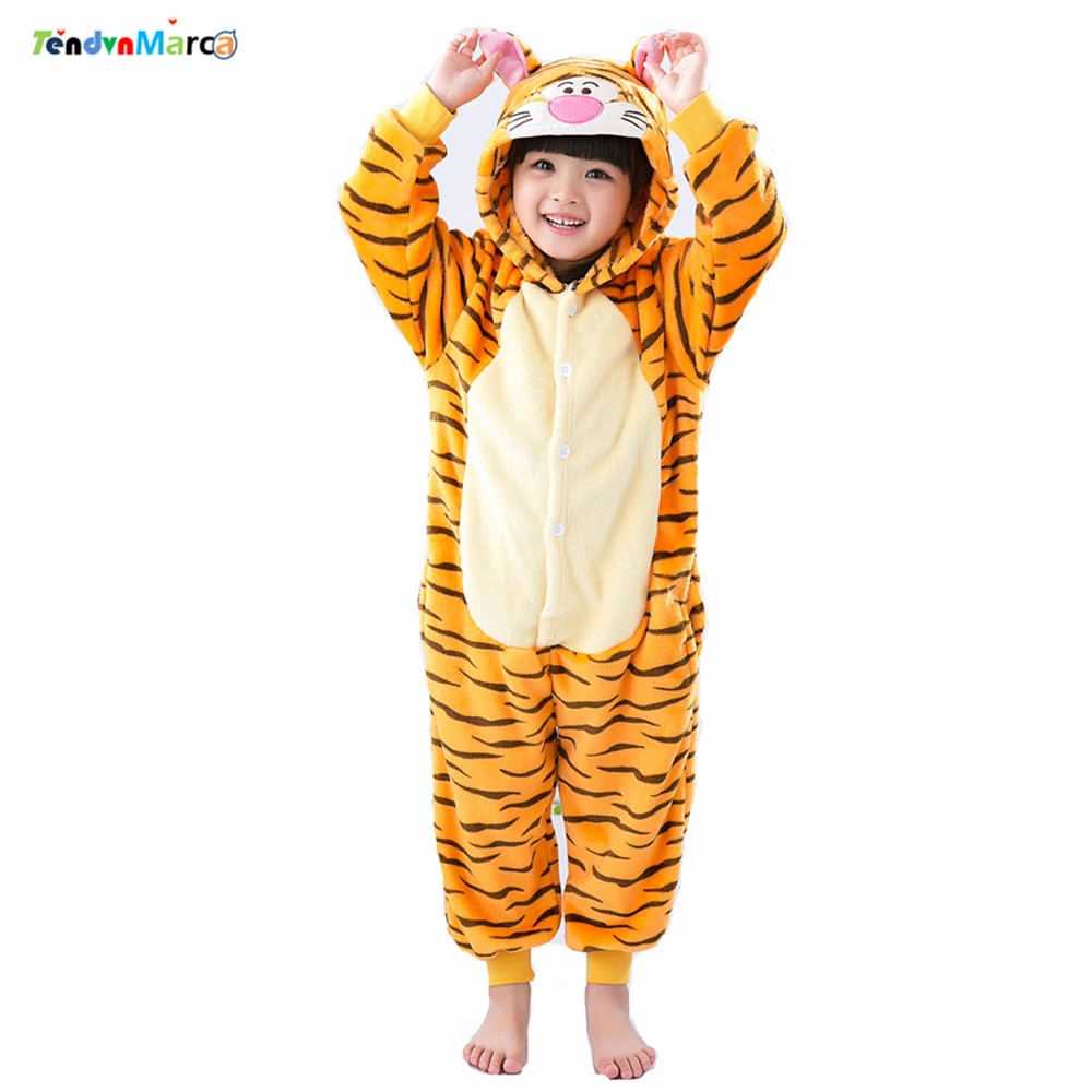 2018 Winter Children Pajamas Tigger baby boys clothes Autumn Children