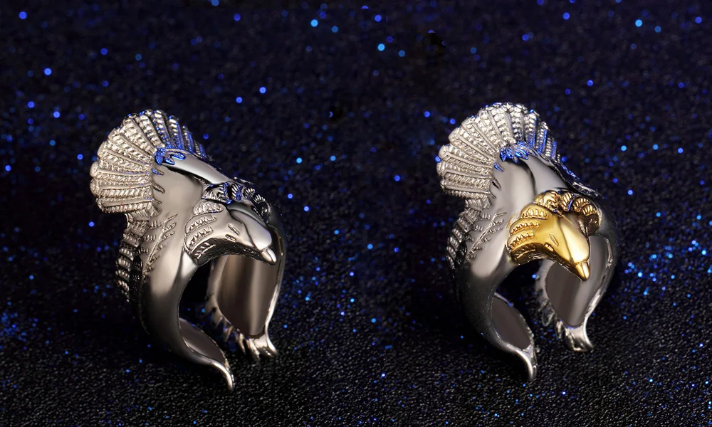 XIYANIKE Золотой орел властная личность кольцо 925 стерлингового серебра для мужчин или женщин обручальное кольцо мода ювелирные изделия rs2305