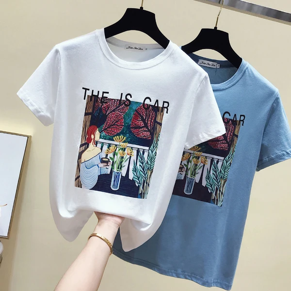 

Letter Printing Vintage Stripped T Shirt New Fashion Clothes for Women Summer Tops Letter 90's Baby Printed Tshirt Harajuku Str