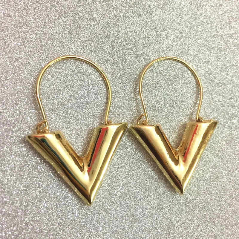 Buy Vintage Personality Gold Big V Shape Geometric