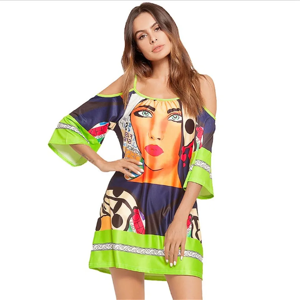 June New Arrival Women One Piece Dress Unique Pattern Print Milk Rayon Holiday Dress Summer Seaside Beach Dress Cool Short Skirt Aliexpress