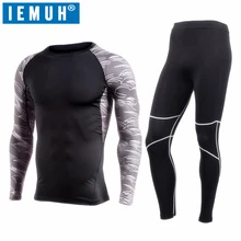 IEMUH бренд 4XL спортивные кальсоны мужские термобелье наборы зима на открытом воздухе мужские быстросохнущие анти-микробные фитнес походный костюм