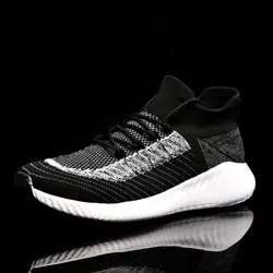 Erkek Ayakkabi 2019 модная мужская повседневная обувь Flyknit Sock обувь мужские Tenis Masculino взрослые кроссовки мужская обувь легкая обувь