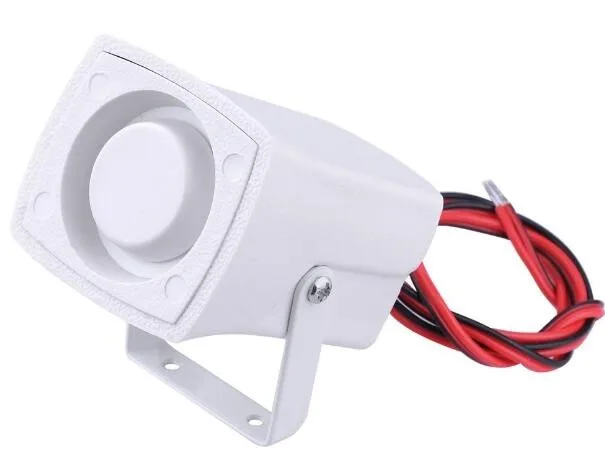 YobangSecurity Лидер продаж мини Рог белый сирена 105db звуковая сигнализация DC12V проводной сирена для домашней сигнализации
