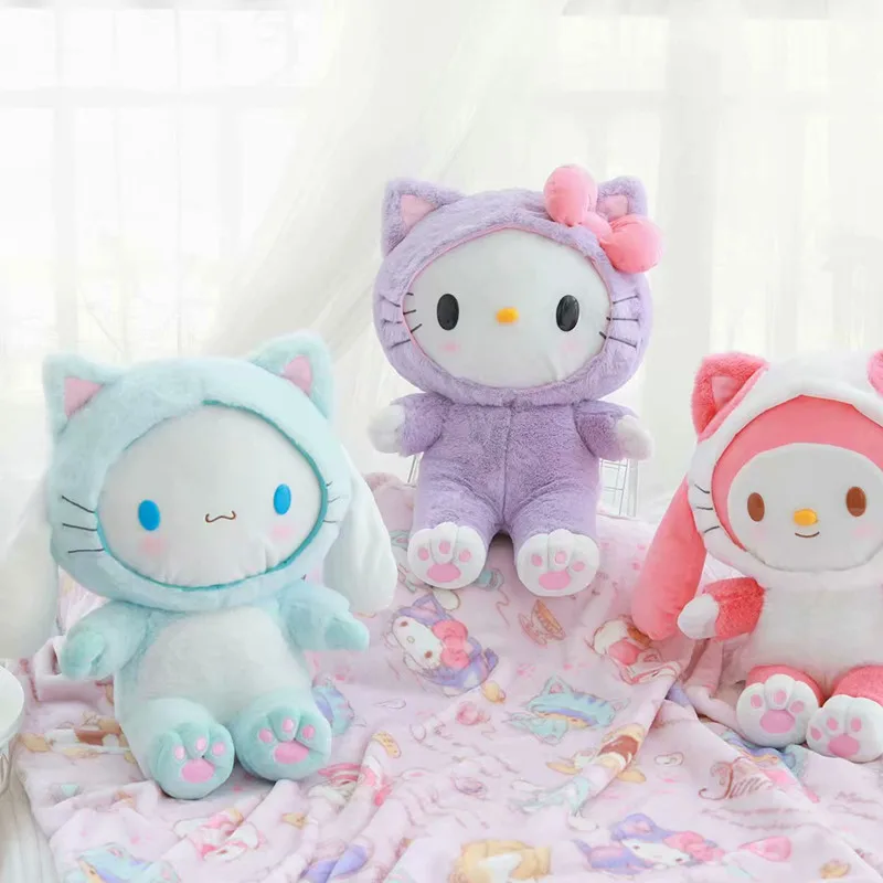 My Melody Cinnamoroll пудинг собака плюшевое одеяло игрушка мягкая чучела животных куклы для детей подарок для девочек 48 см