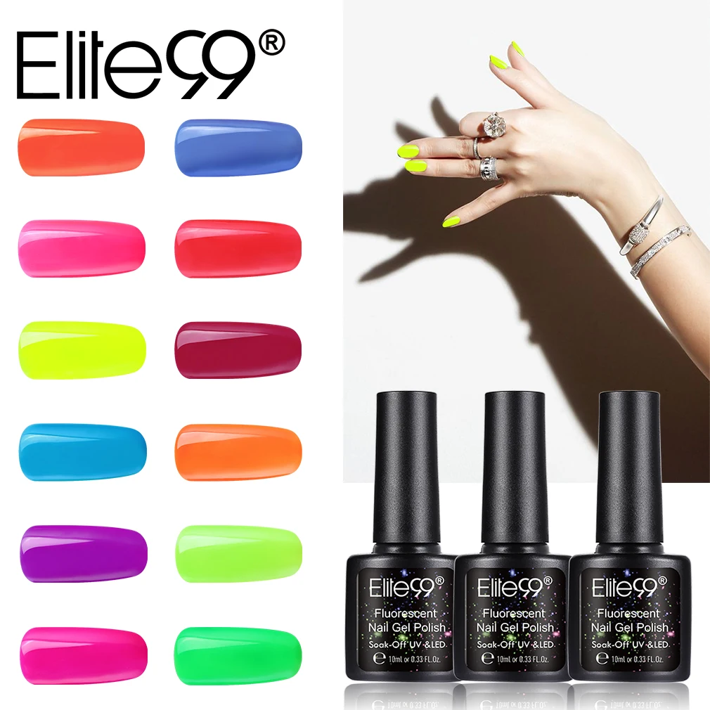 

Elite99 Fluorescen Colorful Gel Varnish UV Nail Gel Polish Nails Gel Lacquer Candy Color Nail Art Gel Manicure Nails Lacquer