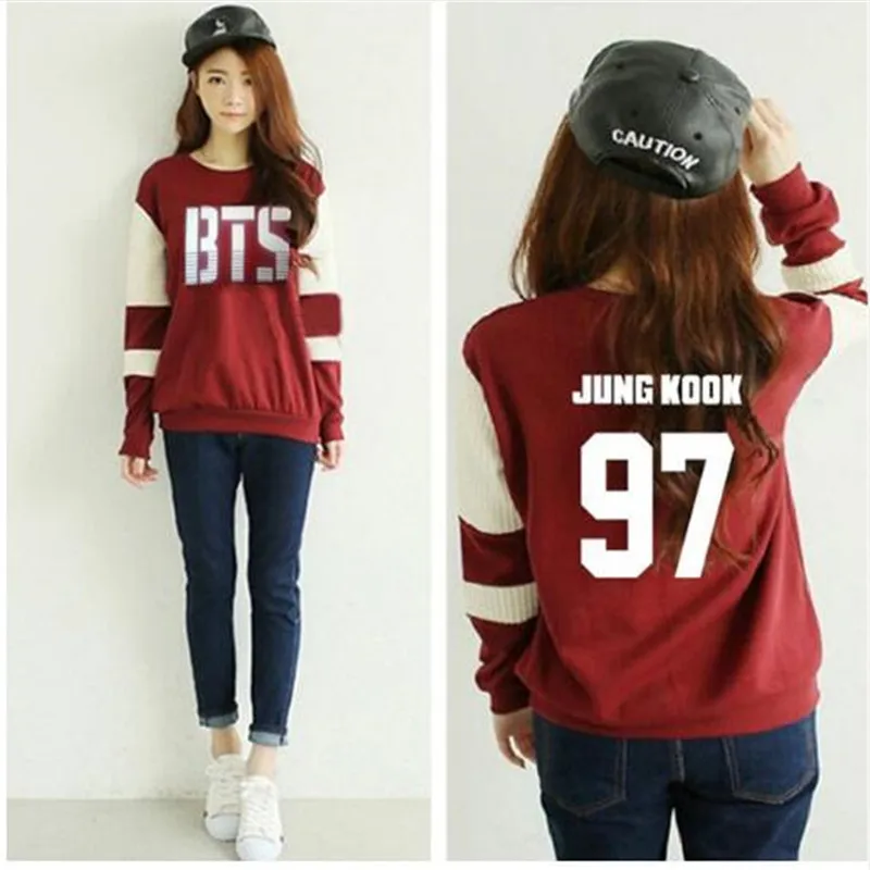 

Kpop bts Bangtan Boys Long sleeve hoodies women bts 2016 printed epilogue fans support or neck sweatshirt plus size tracksuits