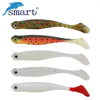 

Smart 5Pcs/Bag Fish Shape Rubber Fishing Lures 9cm/6.5g Soft Baits Isca Artificial Carp Bass Leurre Wobblers Fly Fishing Tackle