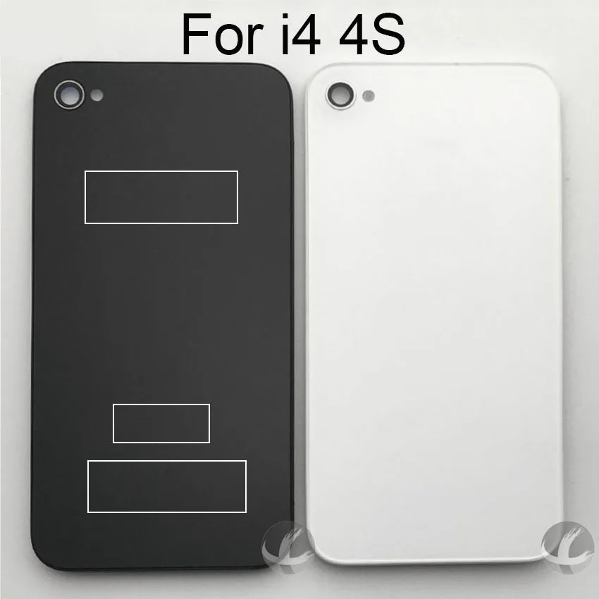 Все новые задние корпуса для iPhone 4 4S Задняя крышка батареи дверь задняя стекло запасные части с бесплатным подарком