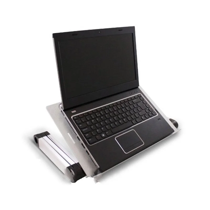 للطي مكتب سبائك الألومنيوم محمول قابل للتعديل مكتب Lapdesks الكمبيوتر الجدول حامل دفتر مع التبريد مروحة الأثاث المدرسي