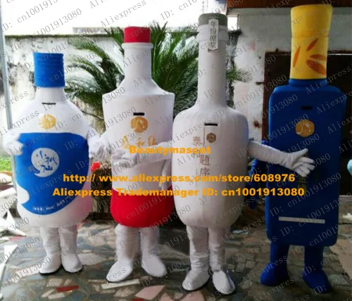 Verisimilar White Wine Bottle Garrafa Winebottle Jar Mascot Costume Cartoon Character Mascotte Adult Long Neck NO.9892 FS | Тематическая