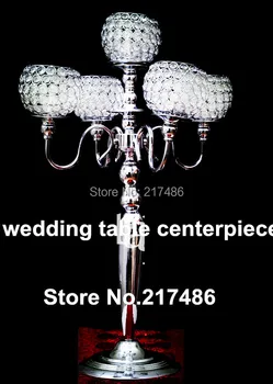 

wedding 5 arms crystal candelabra , table crystal candleabras,home decoration