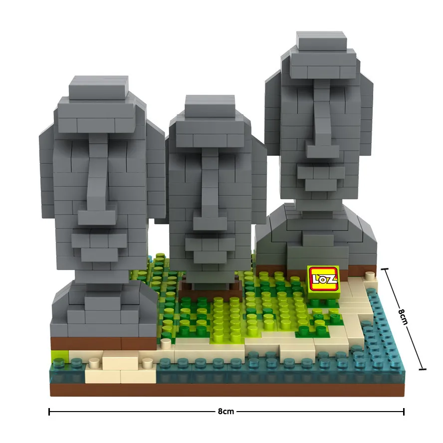 LOZ Diamant Blocs Ile De Paques статуя Праздничная архитектура Chili Assemblage de Construction Modele Jouets