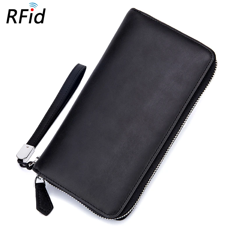 

Fashion organ Style RFID Protection Bank Men Wallets Guaranteed 2018 Hot Brand Long Design Large Capacity Male Card Wallets
