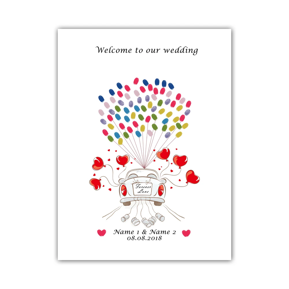 Love-Wedding-Car-Customize-Name-Date-Fingerprint-Signature-Guest-Book-DIY-Thumbprint-Guestbook-For-Wedding-Party (3)