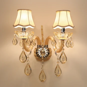 

Crystal wall lamp European luxury corridor aisle lighting living room wall bedroom bedside lamp Interior Decor lighting mx428145