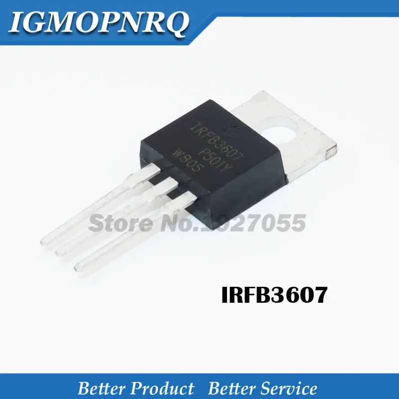 10 шт. IRFB3607 TO220 IRFB3607PBF TO 220 трубка с полевым эффектом 75 v80a MOSFET N channel|Интегральные
