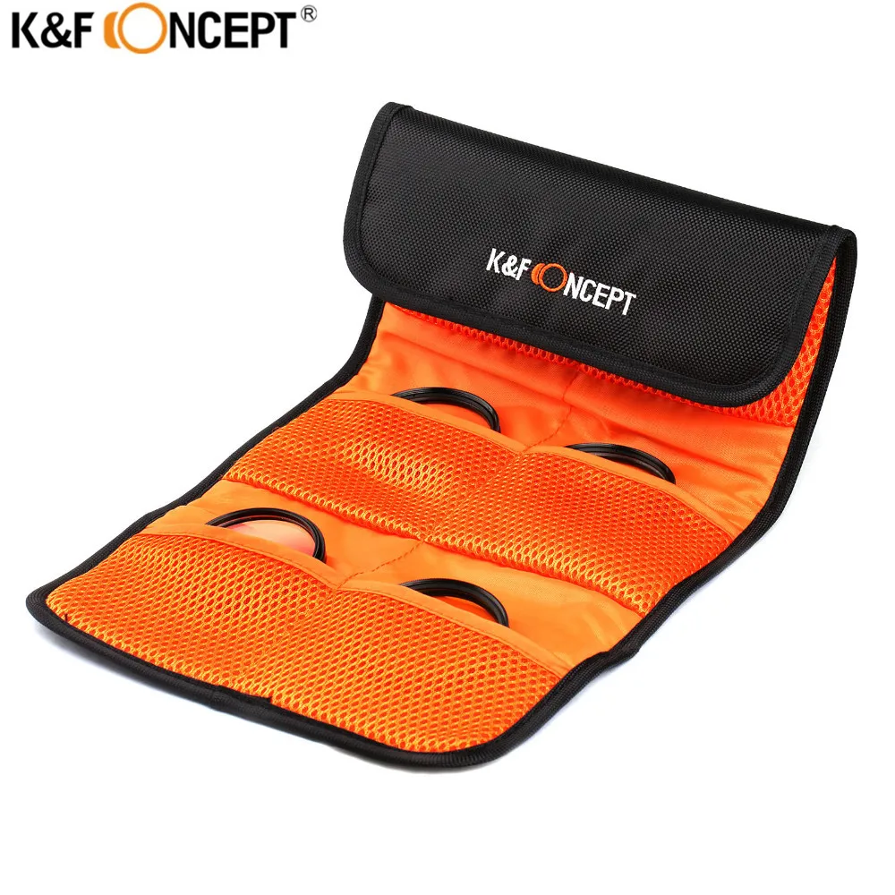 K&F CONCEPT Lens Filter Wallet Skin Case 3 4 6 Pockets Filter Bag For