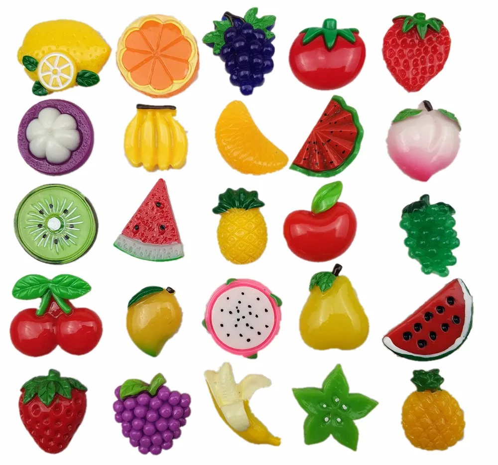 

25 pcs/set Creative fruit Strong neodymium Fridge magnets for refrigerator Home decoration Magnet board photo office message