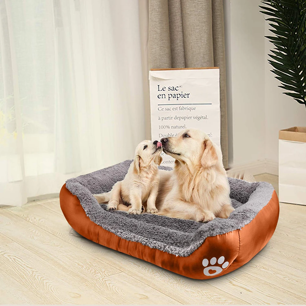 Мягкая флисовая кровать для собак, домашний коврик для кошек, водонепроницаемый и несильковый теплый диван, лежак для собак, кровати для щенков, питомник