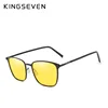 KINGSEVEN-gafas de visión nocturna para hombre y mujer, lentes polarizadas con diseño de marca, antideslumbrantes, para conducir, color amarillo ► Foto 1/4