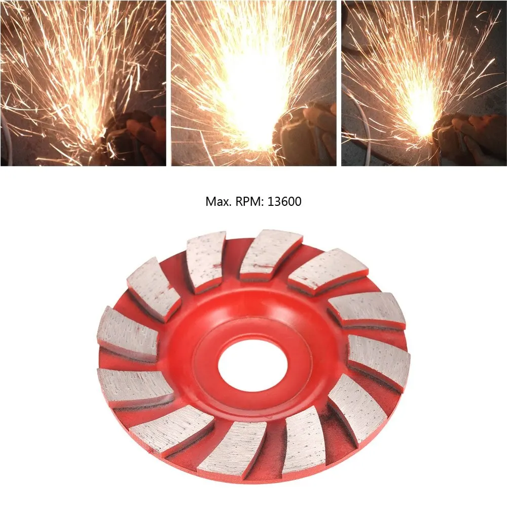 90mm 3.5" Diamond Segment Grinding Wheel Fan Shape Grinder Cup Concrete Granite Masonry Stone Ceramics Terrazzo Grind Disc