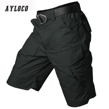 Новые летние военные водонепроницаемые тактические шорты с накладными карманами мужские тефлоновые Камуфляж Армейская военная форма короткие мужские повседневные шорты