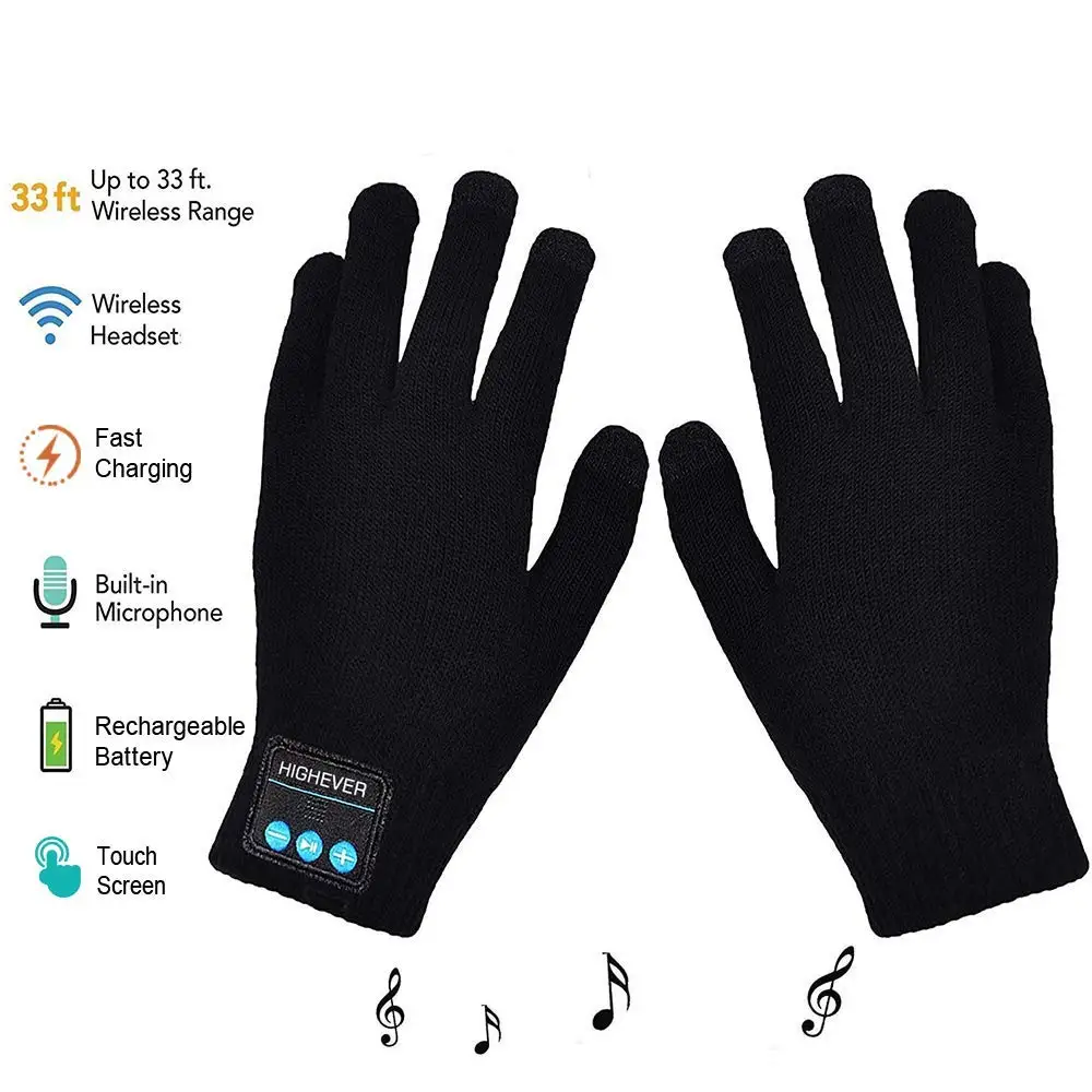 

Bluetooth Wireless Headphone gloves, Winter Knitting gloves with Bluetooth Earphones, Gifts for Both Women and Men