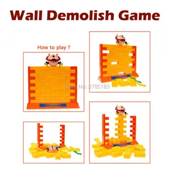

Wall demolish game creative Parent-Child interactive toy play game Humpty Dumpty's Wall family Game Educational Toys for Kids